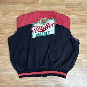 Vintage 70s Stormin Norman Miller Music Button Up Canvas‎ Vest